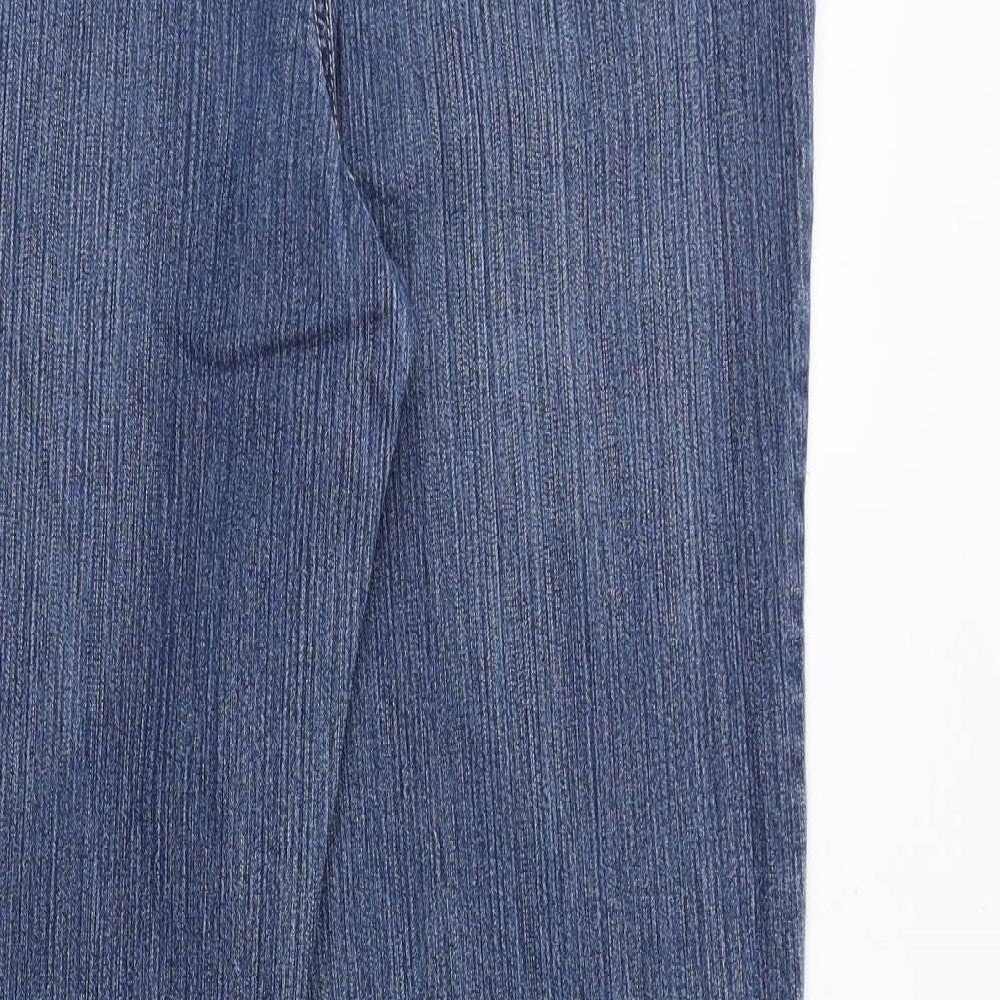 Gloria Vanderbilt Womens Blue Cotton Straight Jeans Size 10 Regular Zip