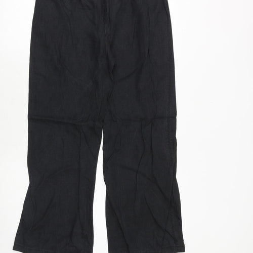 Promod Womens Black Polyester Trousers Size 34 in Regular Zip