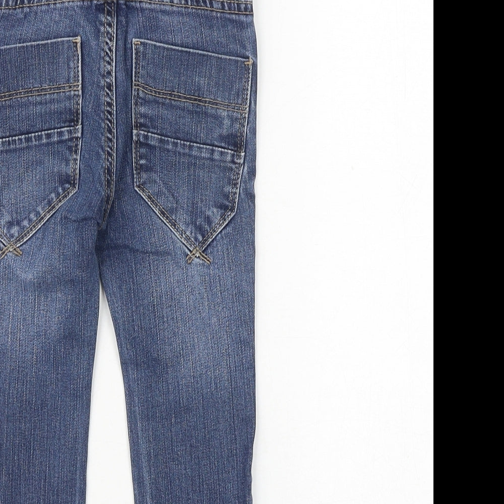 United Colors of Benetton Baby Blue Cotton Capri Jeans Size 12-18 Months Zip