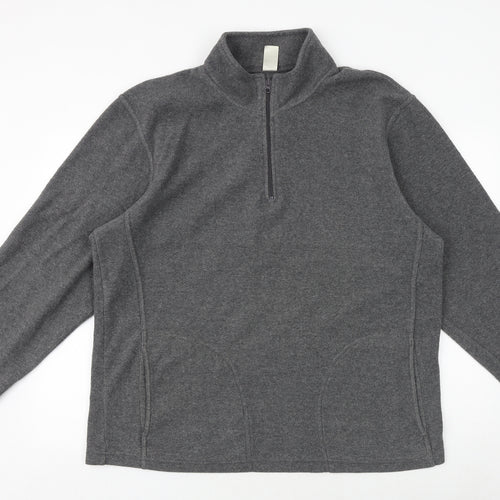 Preworn Mens Grey Polyester Pullover Sweatshirt Size XL