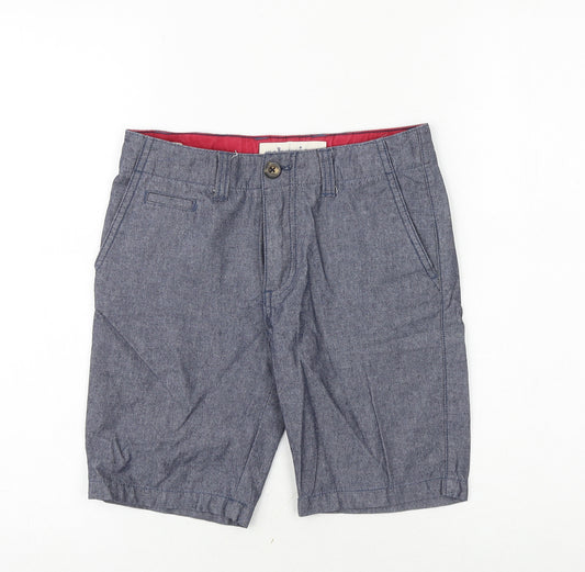 Johnnie B Boys Blue 100% Cotton Chino Shorts Size 6-7 Years Regular Zip