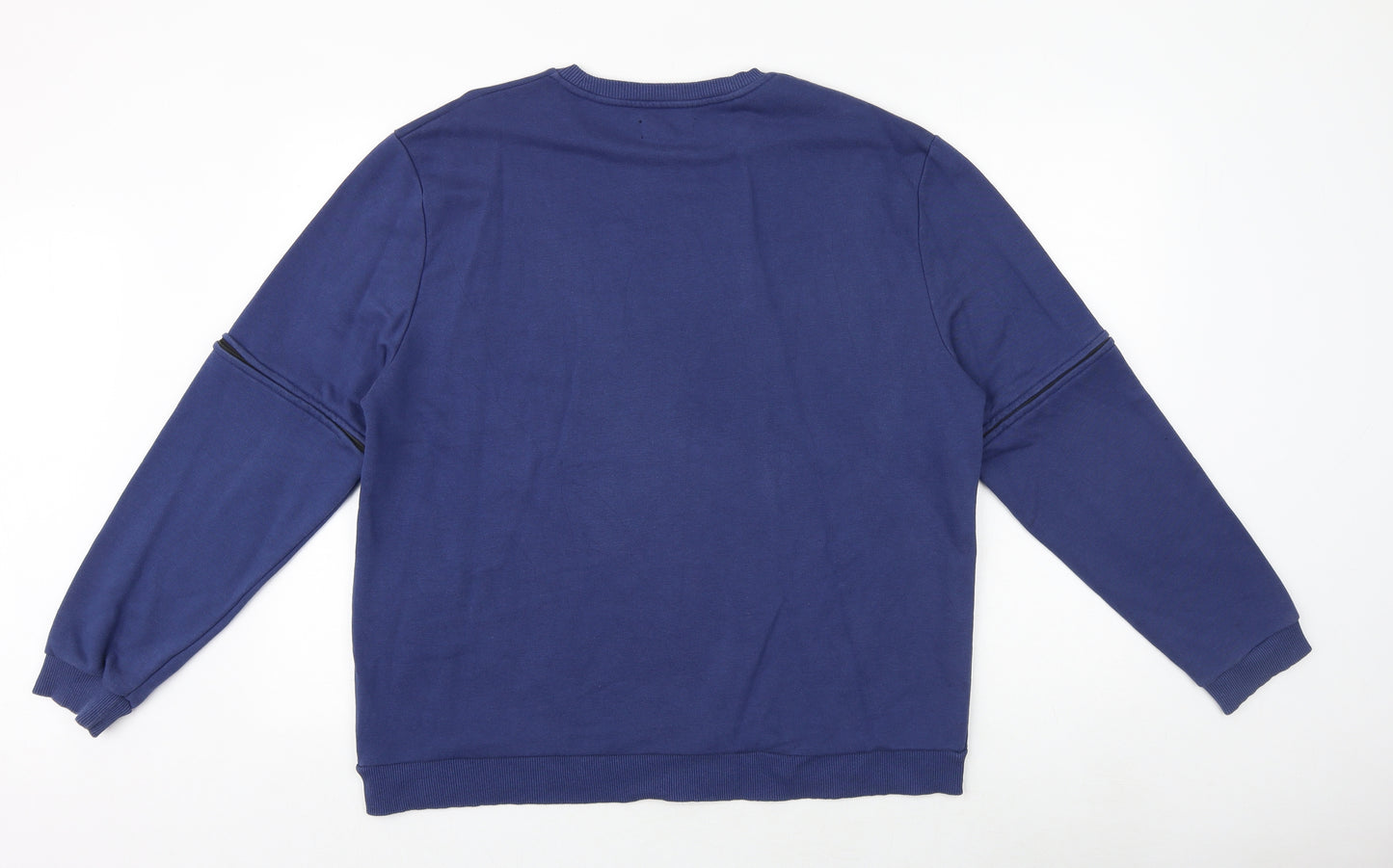 Kubban Mens Blue Cotton Pullover Sweatshirt Size XL - Detachable sleeves