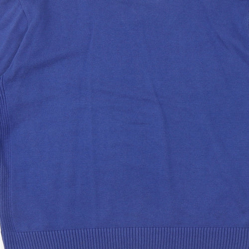 Burton Mens Blue V-Neck Cotton Pullover Jumper Size S Long Sleeve