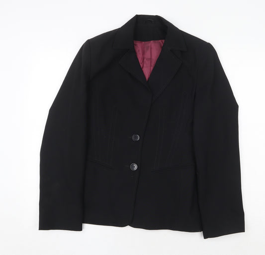 New Look Womens Black Polyester Jacket Suit Jacket Size 12