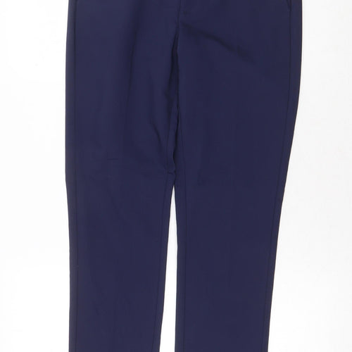 Closet Mens Blue Polyester Chino Trousers Size 30 in Regular Zip