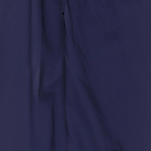 Closet Mens Blue Polyester Chino Trousers Size 30 in Regular Zip