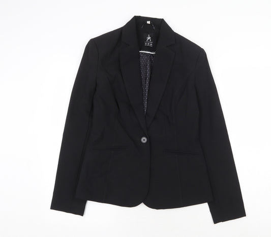 Atmosphere Womens Black Polyester Jacket Suit Jacket Size 10