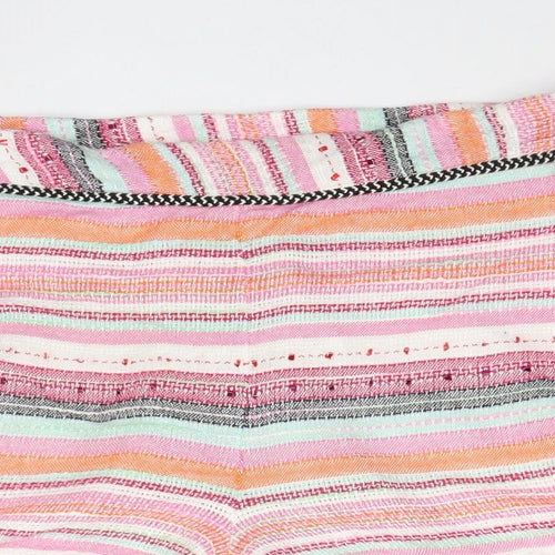 Matalan Womens Multicoloured Geometric 100% Cotton Basic Shorts Size 14 Regular Zip