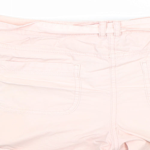 Dorothy Perkins Womens Pink 100% Cotton Mom Shorts Size 12 Regular Zip