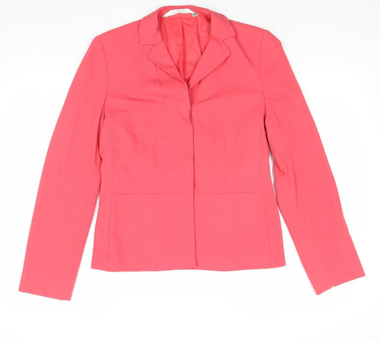 Marks and Spencer Womens Pink Polyester Jacket Blazer Size 8