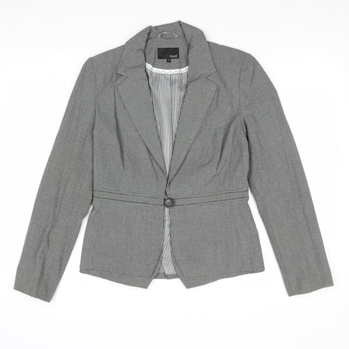 NEXT Womens Grey Polyester Jacket Suit Jacket Size 10