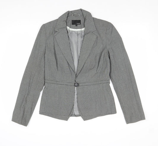 NEXT Womens Grey Polyester Jacket Suit Jacket Size 10
