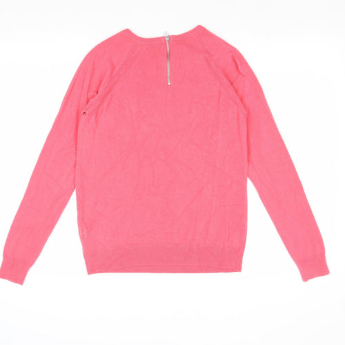 LC Waikiki Womens Pink Boat Neck Acrylic Pullover Jumper Size S