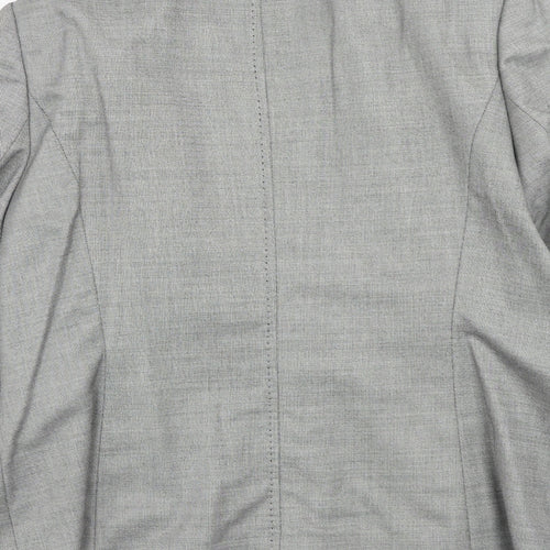 Planet Womens Grey Viscose Jacket Blazer Size 14