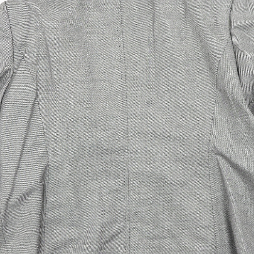 Planet Womens Grey Viscose Jacket Blazer Size 14