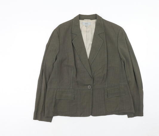 Marks and Spencer Womens Green Viscose Jacket Suit Jacket Size 20