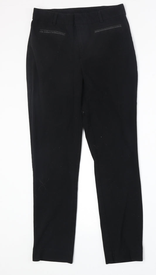 New Look Girls Black Polyester Chino Trousers Size 14 Years Regular Zip
