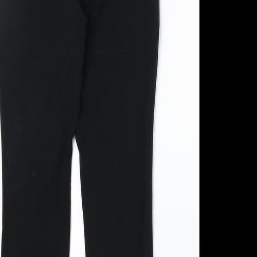 New Look Girls Black Polyester Chino Trousers Size 14 Years Regular Zip
