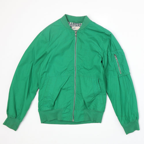 H&M Boys Green Jacket Size 10-11 Years Zip