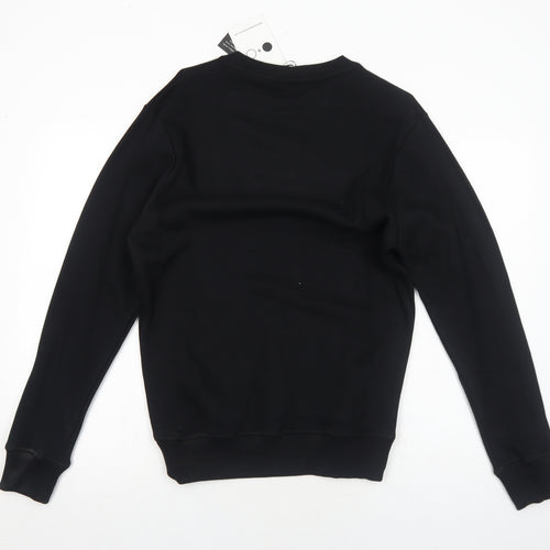 A Black and White Story Mens Black Cotton Pullover Sweatshirt Size M
