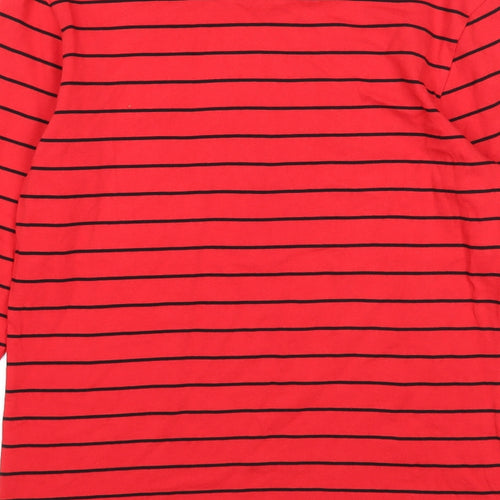 Cardiff City FC Mens Red Striped Cotton Button-Up Size S Round Neck Push Lock - Cardiff City FC