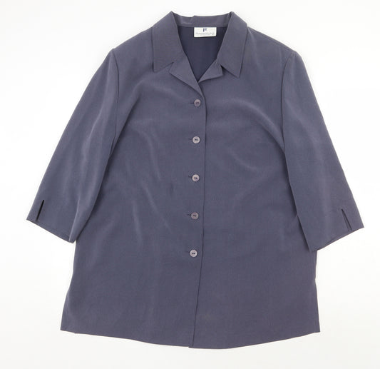 Frankenwalder Womens Grey Polyester Jacket Blazer Size 18