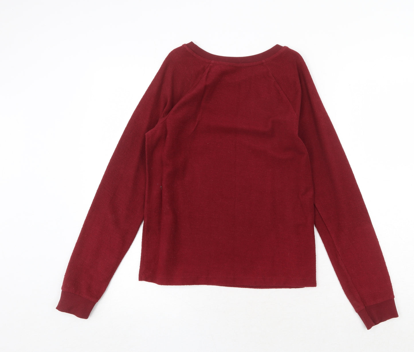 M&Co Girls Red Cotton Pullover Sweatshirt Size 13 Years Pullover