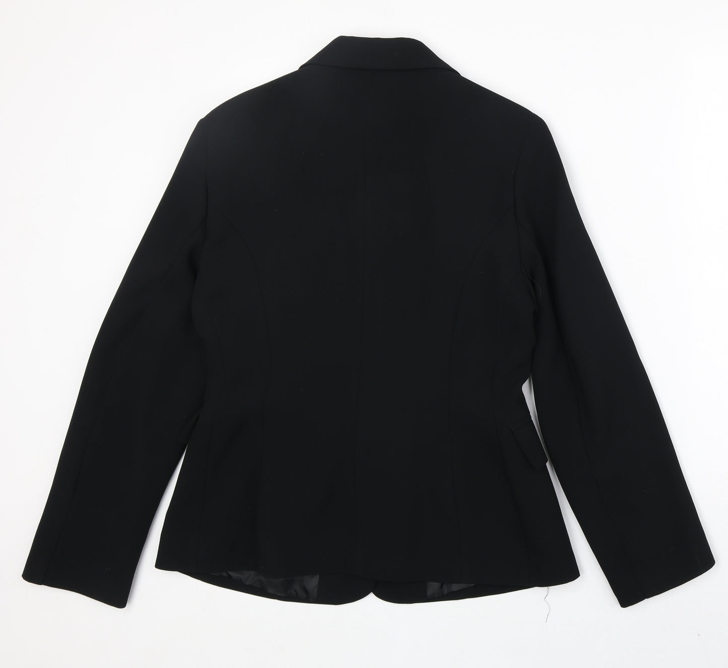 Betty Clark Womens Black Polyester Jacket Blazer Size 12