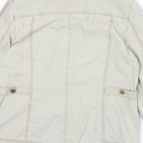 Lakeland Womens Beige Jacket Size 14 Button