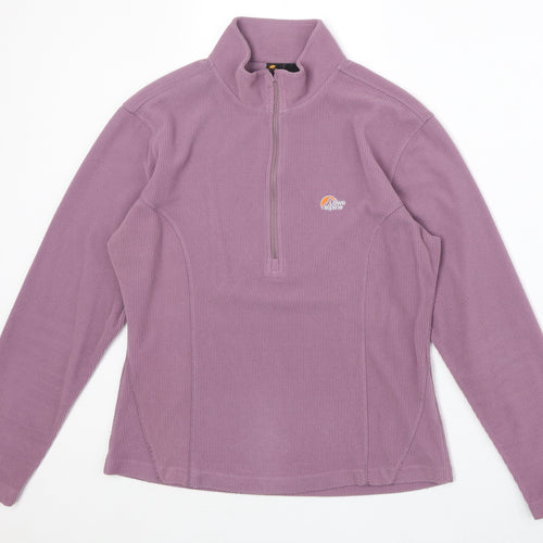 Lowe Alpine Womens Purple Polyester Pullover Sweatshirt Size M Zip