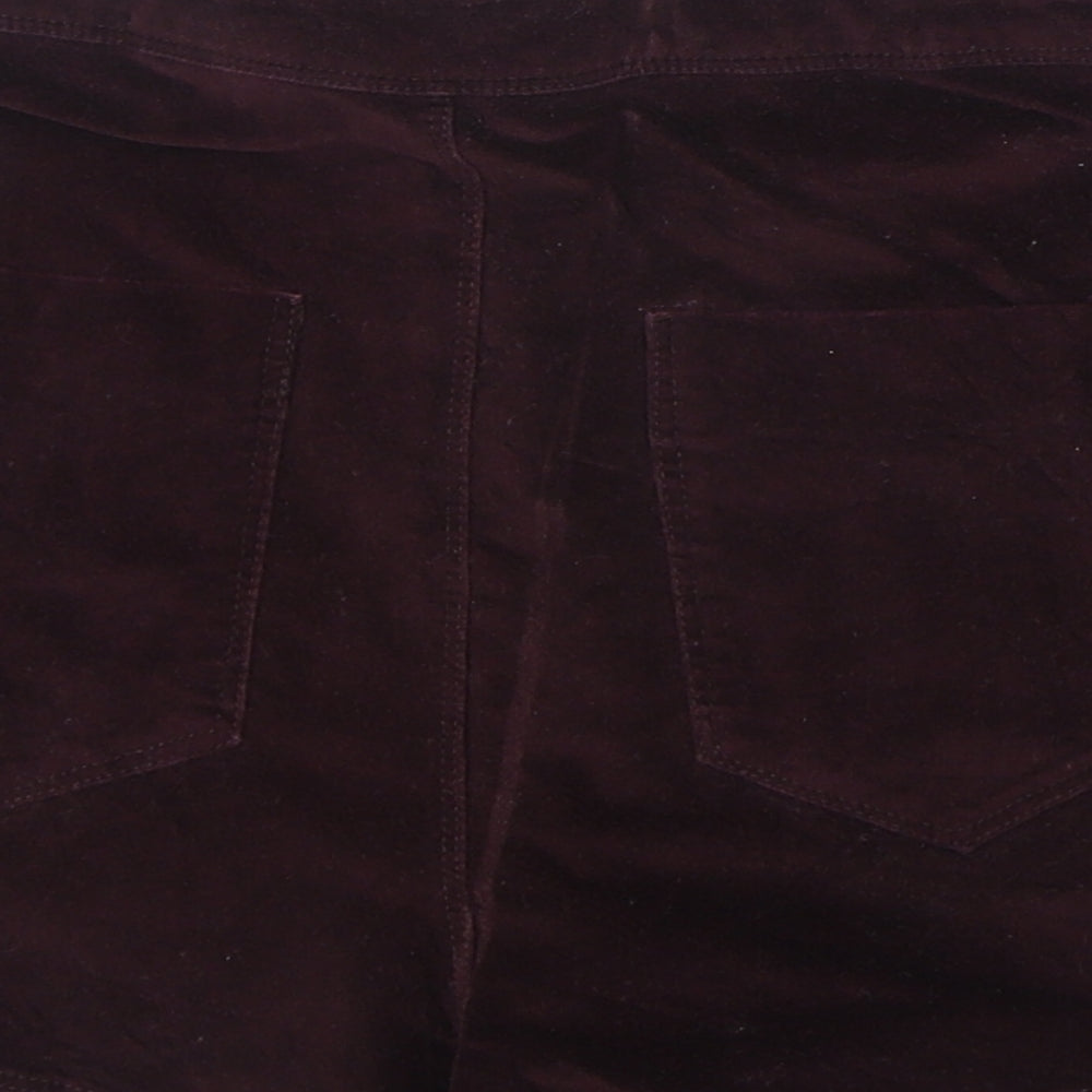River Island Womens Purple Cotton Mom Shorts Size 12 Regular Zip