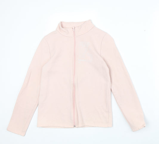 DECATHLON Girls Pink Jacket Size 12 Years Zip