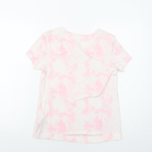 Pepperts Girls Pink Viscose Basic T-Shirt Size 12-13 Years Round Neck Pullover - Sunny Days