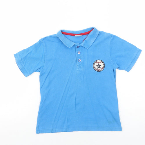 Gola Boys Blue Cotton Basic Polo Size 4-5 Years Collared Button