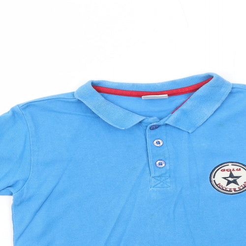 Gola Boys Blue Cotton Basic Polo Size 4-5 Years Collared Button