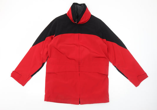 Liz Claiborne Mens Red Windbreaker Jacket Size S Zip