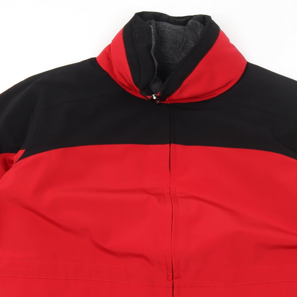 Liz Claiborne Mens Red Windbreaker Jacket Size S Zip