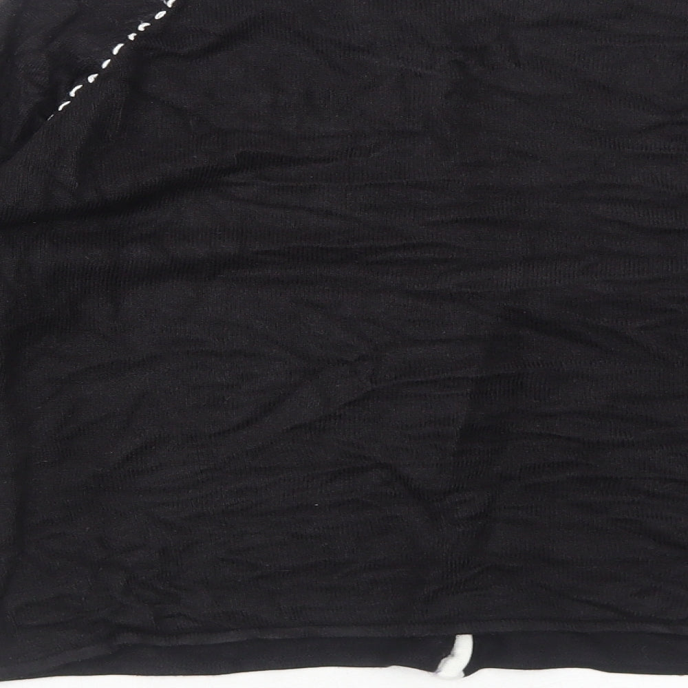 Anne Brooks Womens Black Round Neck Acrylic Cardigan Jumper Size 10