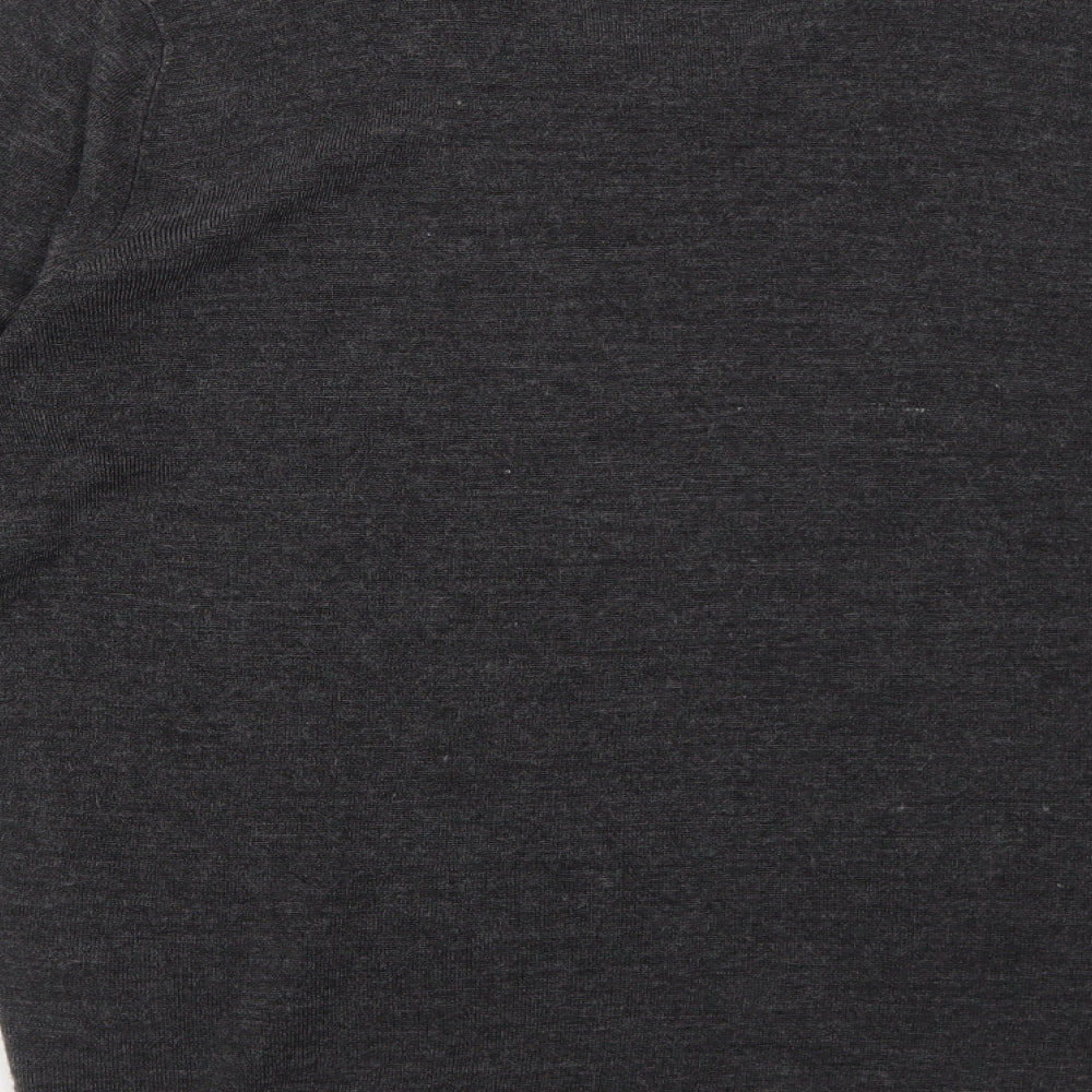Matalan Mens Grey V-Neck Acrylic Pullover Jumper Size M Long Sleeve