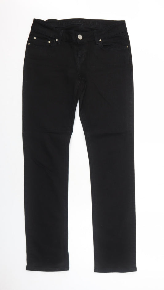 Littlebig Mens Black Cotton Straight Jeans Size 32 in Regular Zip