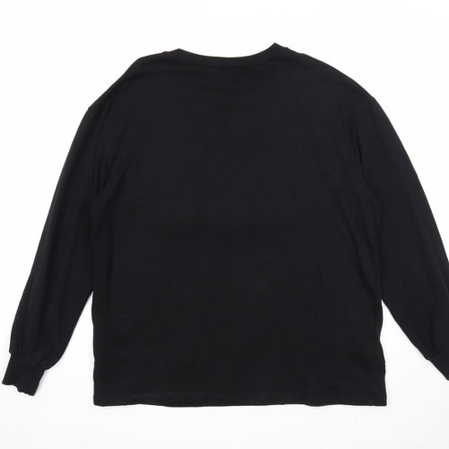 PEP&CO Womens Black Cotton Pullover Sweatshirt Size 14 Pullover - New York 1990 Brooklyn