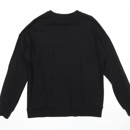 New Look Womens Black Cotton Pullover Sweatshirt Size S Pullover - Bonjour mon Cheri