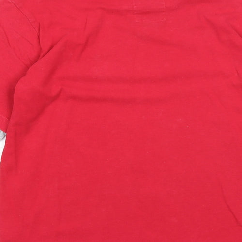 England Boys Red Cotton Basic T-Shirt Size 10 Years Round Neck Pullover - England