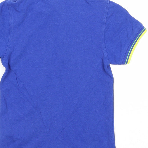 Blue Zoo Boys Blue Cotton Basic Polo Size 4-5 Years Collared Button