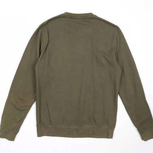 Preworn Mens Green Cotton Pullover Sweatshirt Size S