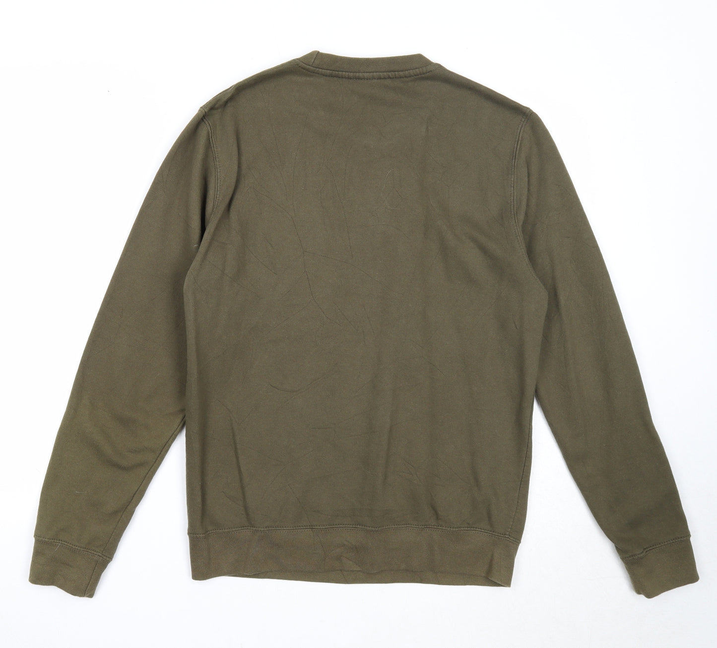 Preworn Mens Green Cotton Pullover Sweatshirt Size S