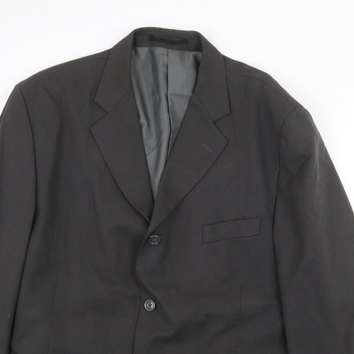 Wilson Mens Grey Polyester Jacket Suit Jacket Size 44 Regular