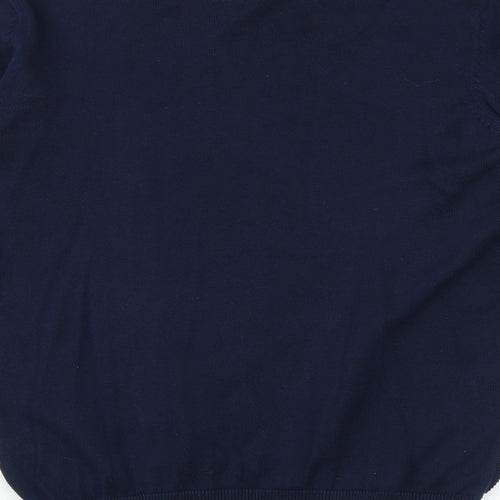 Cedar Wood State Mens Blue Round Neck Cotton Pullover Jumper Size S Long Sleeve
