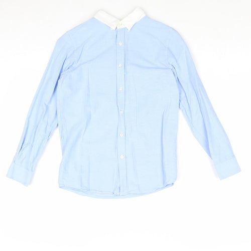 Very Boys Blue 100% Cotton Basic Button-Up Size 10 Years Collared Button
