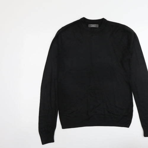Primark Mens Black Round Neck Acrylic Pullover Jumper Size XS Long Sleeve
